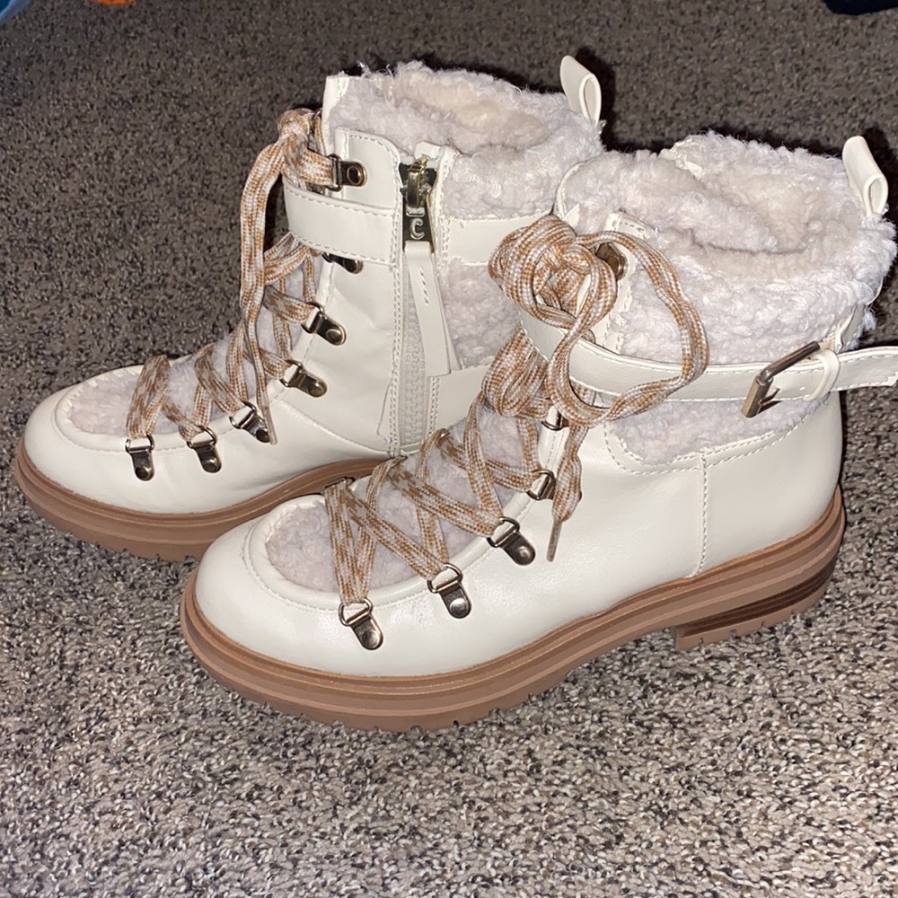 Circus by Sam Elderman White combat boots